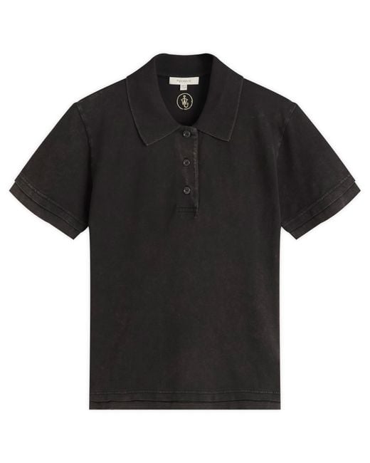 J.W. Anderson Black Layered Short Sleeve Polo Top