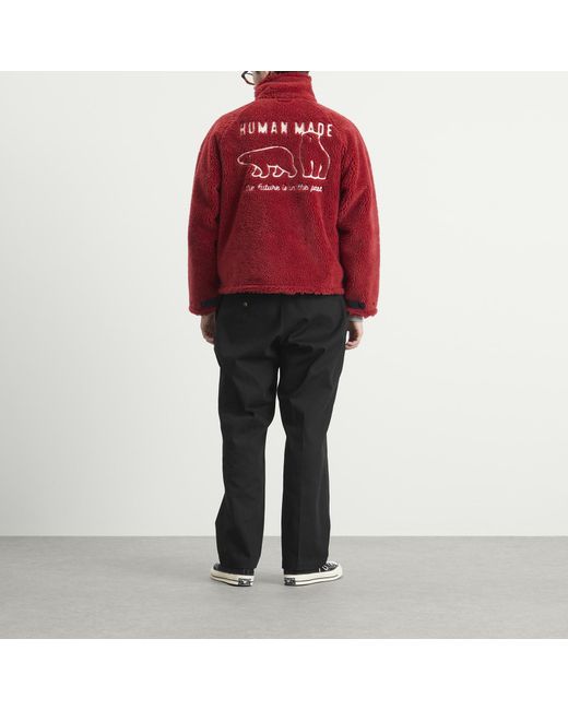 Human Made Red Fleece Jacket for men