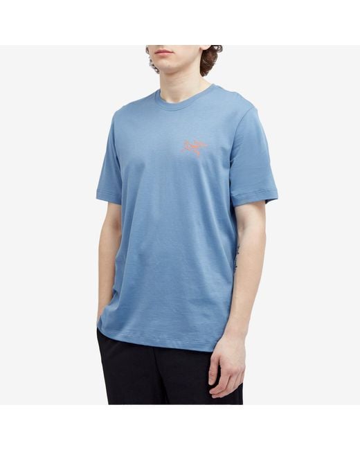 Arc'teryx Blue Arc'Multi Bird Logo T-Shirt for men