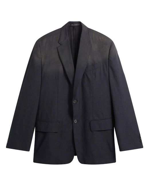 Balenciaga Blue Shadow Prince Of Wales Check Blazer for men