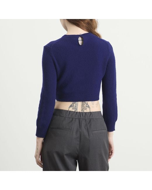 Jil Sander Blue Crew Neck Jumper