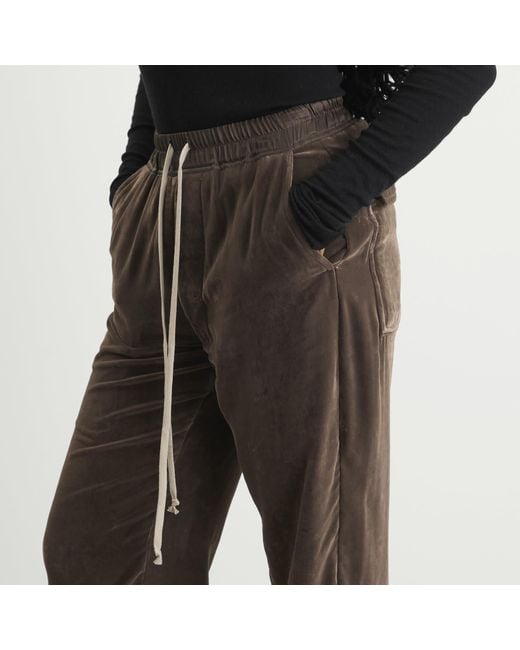 Rick Owens Brown Dietrich Drawstring Trousers