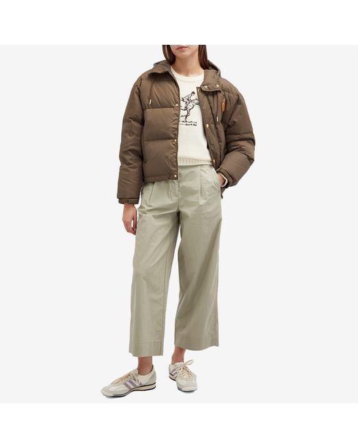 Sporty & Rich Brown Crown Puffer Jacket