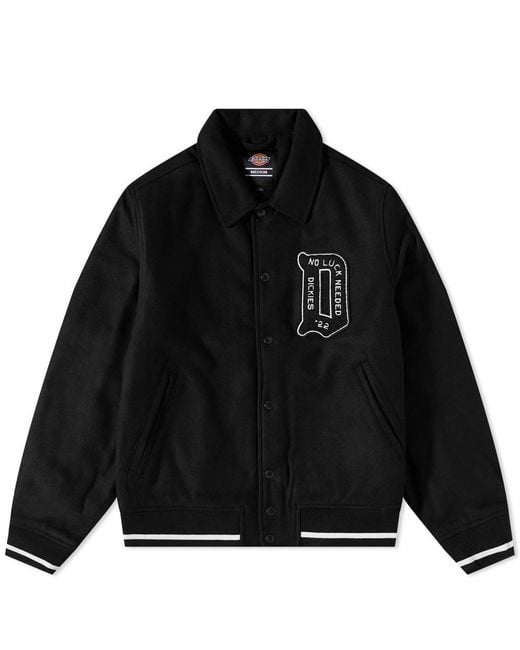 Dickies Union Spring Varsity Jacket in Black for Men | Lyst