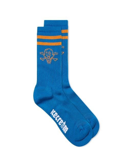 ICECREAM Blue Cones & Bones Sports Sock for men
