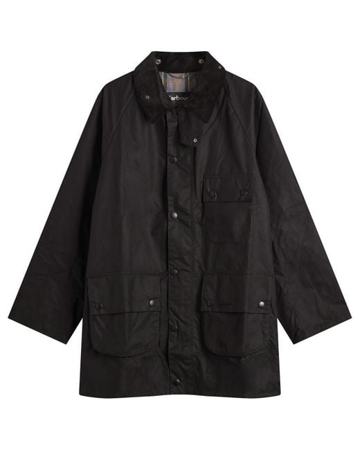 Barbour Black Os Solway Wax Jacket for men