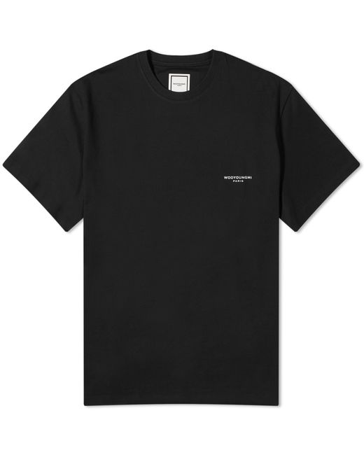 Wooyoungmi Black Square Logo T-Shirt for men