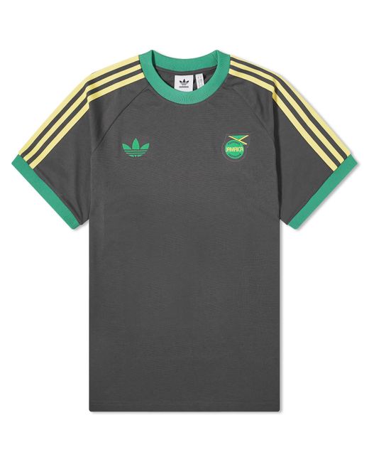 Adidas Gray Jamaica Jff 3 Stripe T-Shirt for men