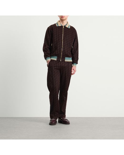 Drole de Monsieur Brown Drole De Monsieur Monogram Tracksuit Jacket for men