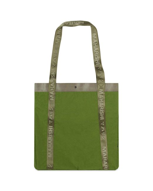 Maharishi Green Wr Stand Utility Tote Bag for men