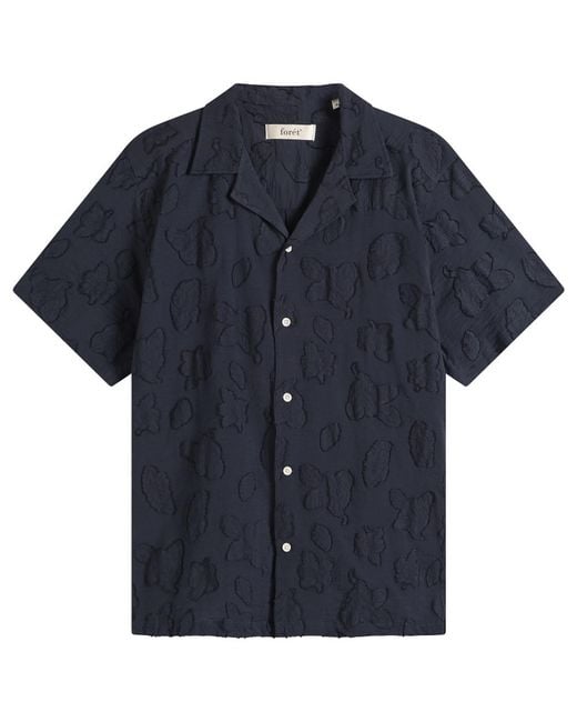 Forét Blue Peer Jacquard Shirt for men
