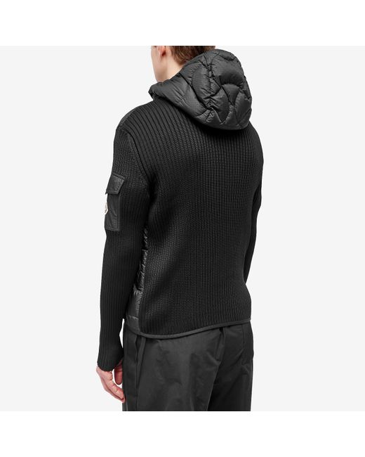 Moncler Black Quilted Knit Jacket for men