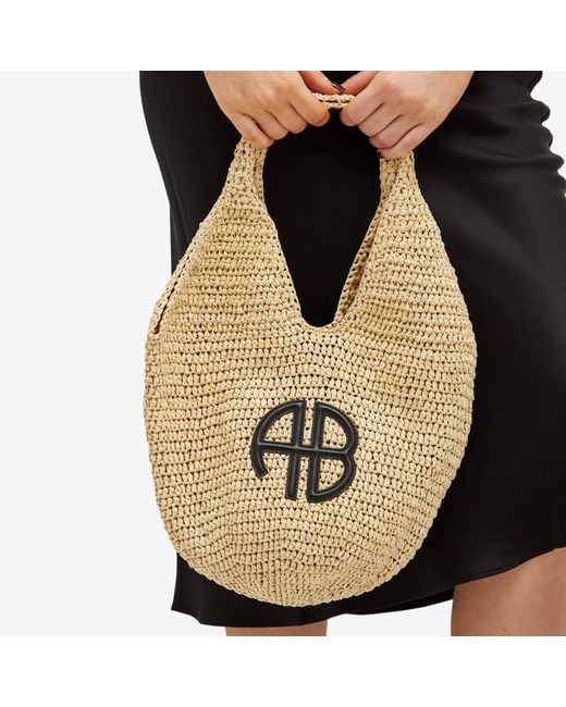 Anine Bing Metallic Small Hobo Leag Bag