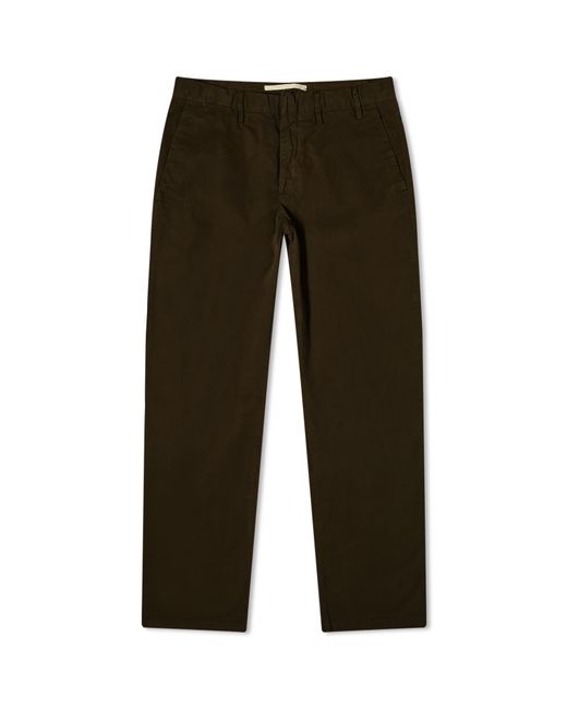 Norse Projects Brown Aros Regular Italian Brushed Twill Trousers for men