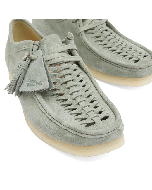 Clarks Gray Wallabee Weave for men