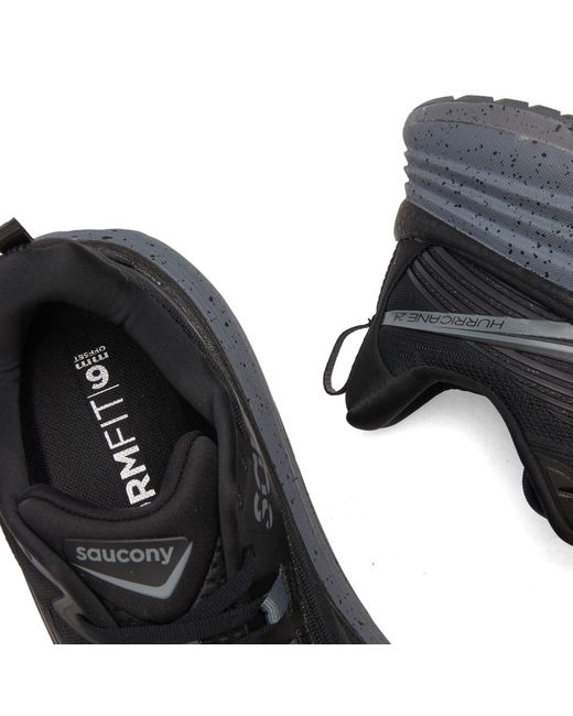 Saucony Black Hurricane 24 for men
