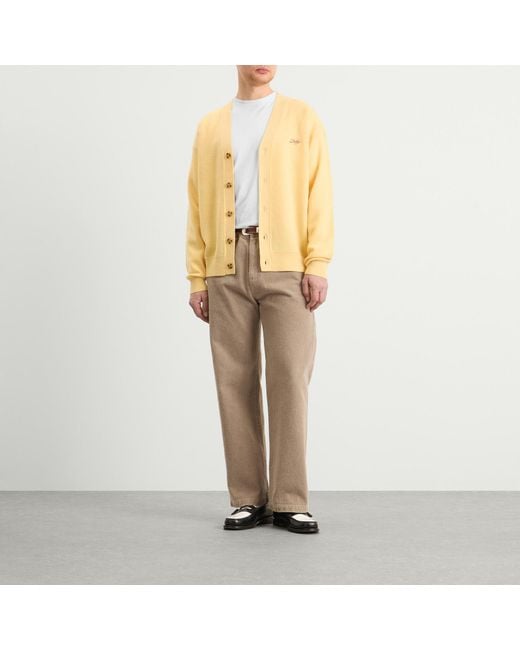 Drole de Monsieur Yellow Logo Cardigan for men