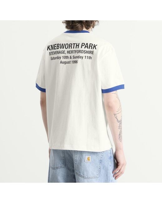 Pleasures Blue X Oasis 1996 Ringer Shirt for men