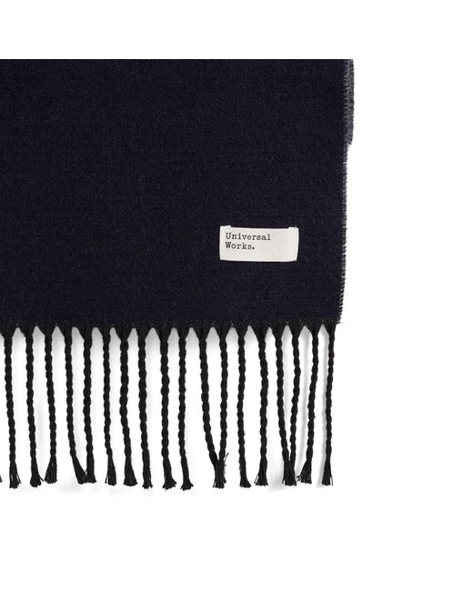 Universal Works Blue Double Sided Scarf for men
