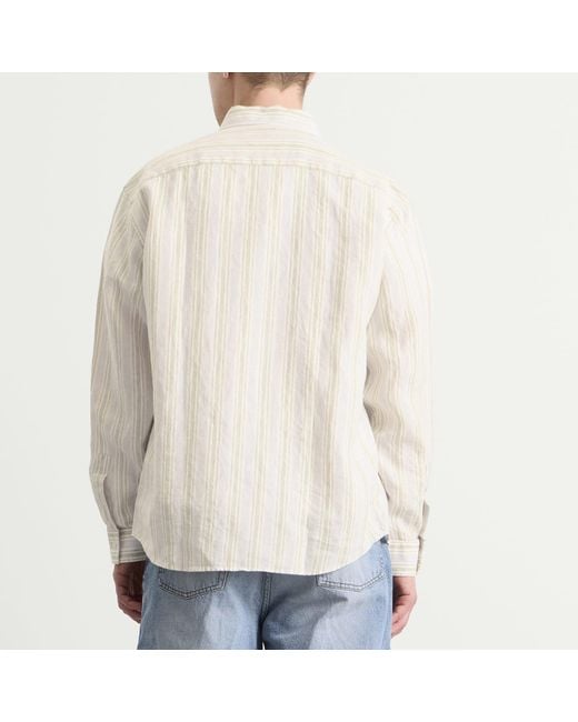 NN07 White Deon Stripe Shirt for men