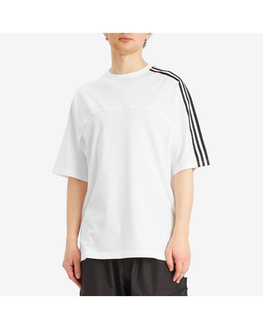 Y-3 White 3 Stripe T-Shirt for men