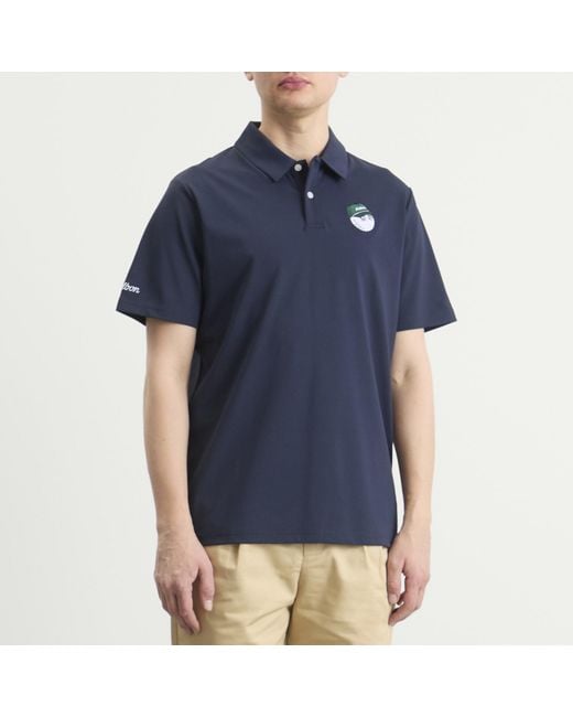 Malbon Blue Fairway Baldwin Polo Shirt for men