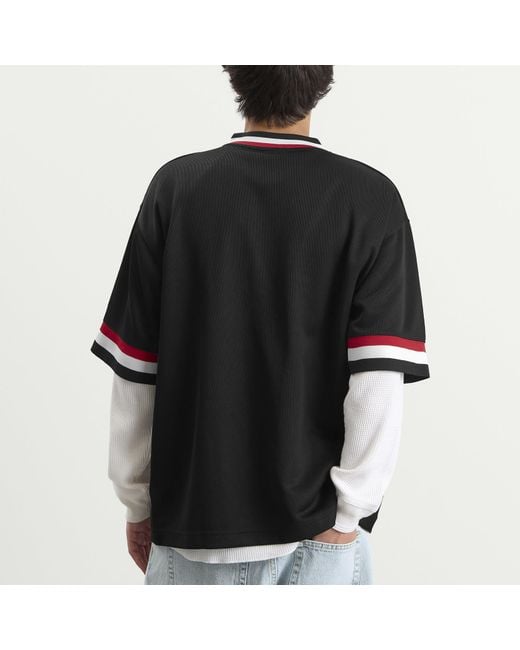 ICECREAM Black College V Neck Sports Jersey for men