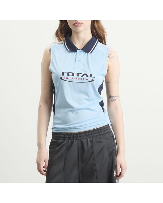 Martine Rose Blue Shrunken Stretch Football Vest