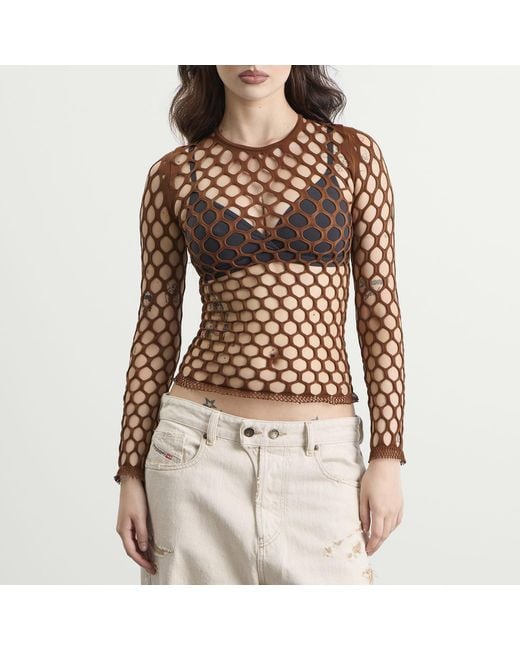 DIESEL Brown M-Zanda Layering Top