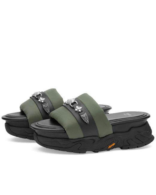 Toga Green Platform Slider Sandals
