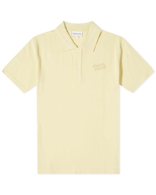 Maison Kitsuné Yellow Handwriting Comfort Polo Shirt for men