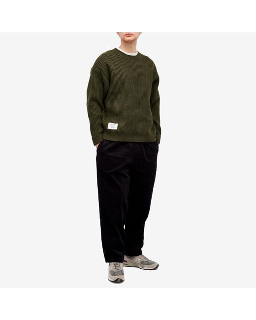 WTAPS 06 Heavy Ribbed Knit Sweater in Green for Men | Lyst Australia