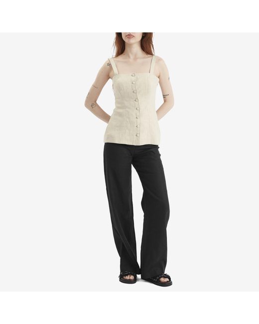 Faithfull The Brand Gray Ilride Linen Pants