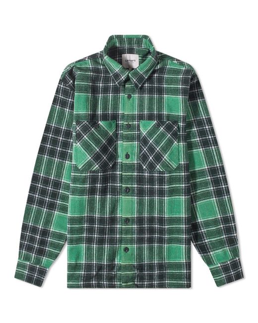 Carhartt WIP Jared Check Overshirt in Green for Men | Lyst