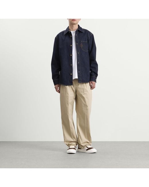 Casablanca Blue Raw Denim Shirt for men