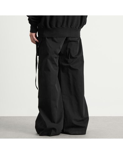 Rick Owens Black Double Cargobela Trousers for men