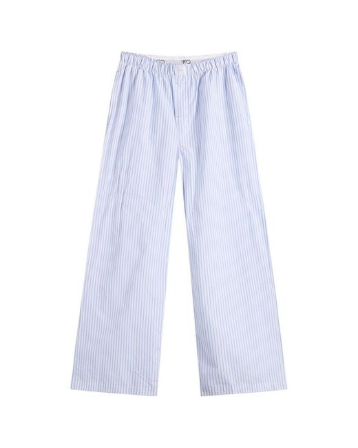 Calvin Klein Blue Cotton Poplin Sleep Pant