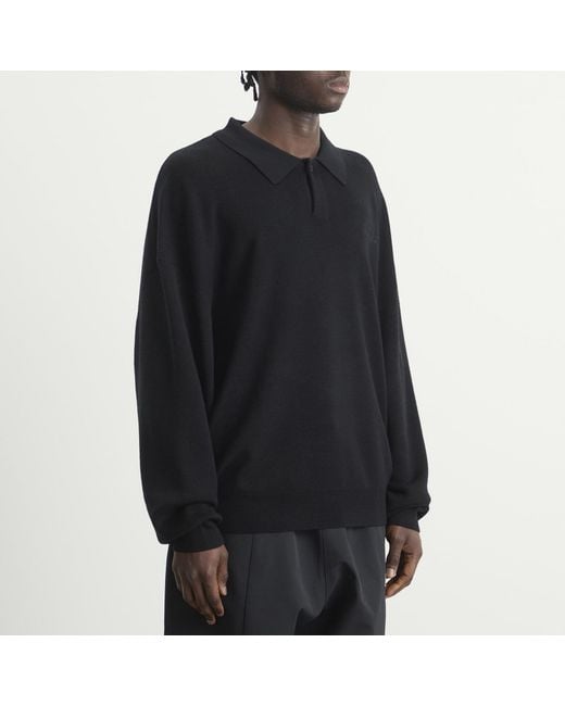 Fear Of God Black Signature 90S Knit Polo for men