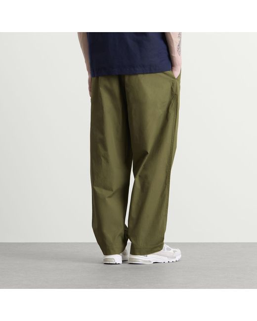 Universal Works Green Broadcloth Oxford Pant for men