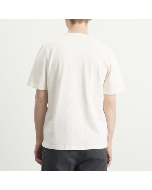 Folk White Slub Embroidered T-Shirt for men