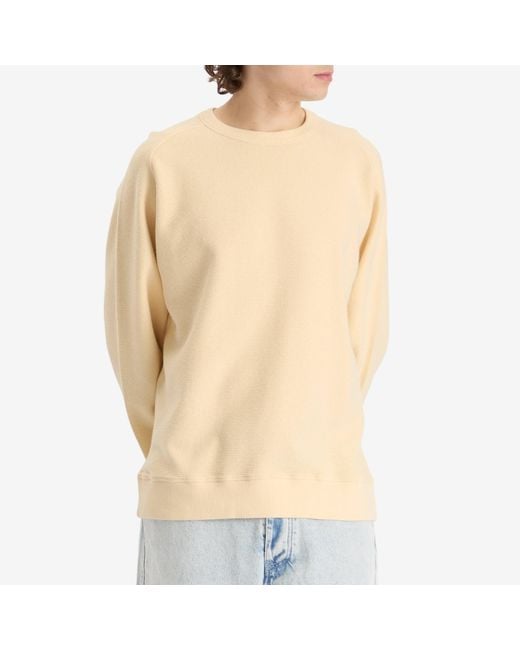 YMC Natural Almost Grown Waffle Sweatshirt for men