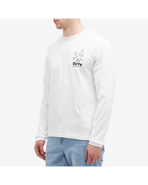 by Parra White Chair Pencil Long Sleeve T-Shirt for men