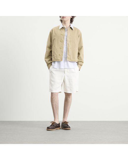 Auralee Natural Garment-Dyed Finx Light Chino Blouson for men