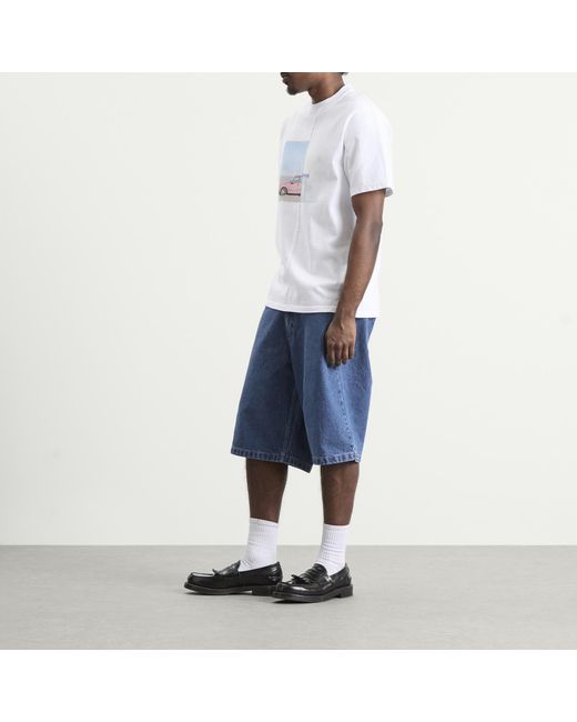 Arte' Blue Round Pocket Denim Shorts for men