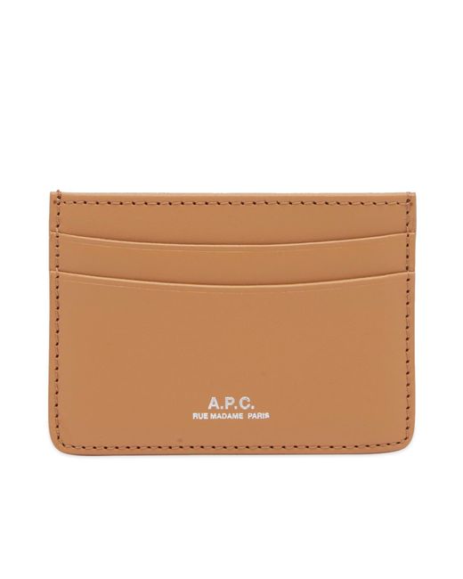 A.P.C. Brown Andre Card Holder for men