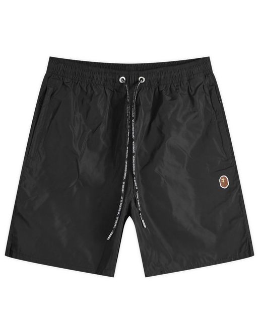 A Bathing Ape Black Ape Head Nylon Beach Short for men