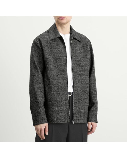 Jil Sander Gray Zip Outershirt for men