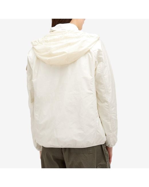 Moncler Lightweight Nylon Shirt Jacket in White | Lyst