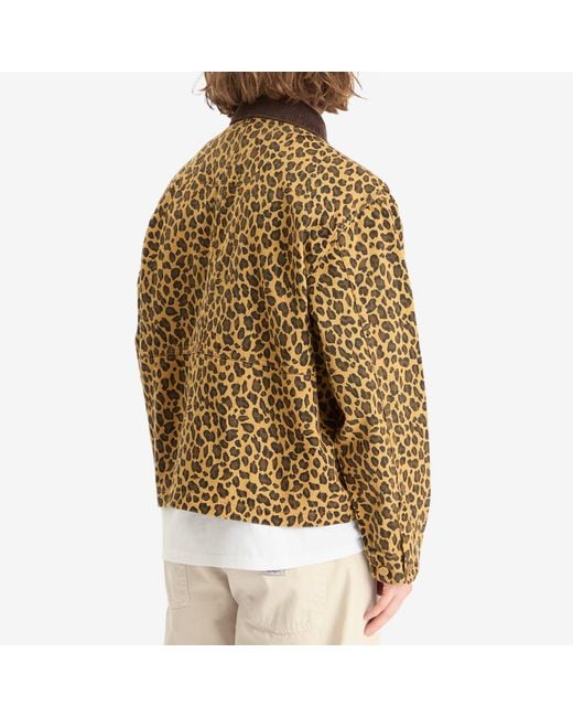 Brain Dead Brown Cropped Chore Jacket for men