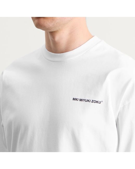 MKI Miyuki-Zoku White Uniform Long Sleeve T-Shirt for men
